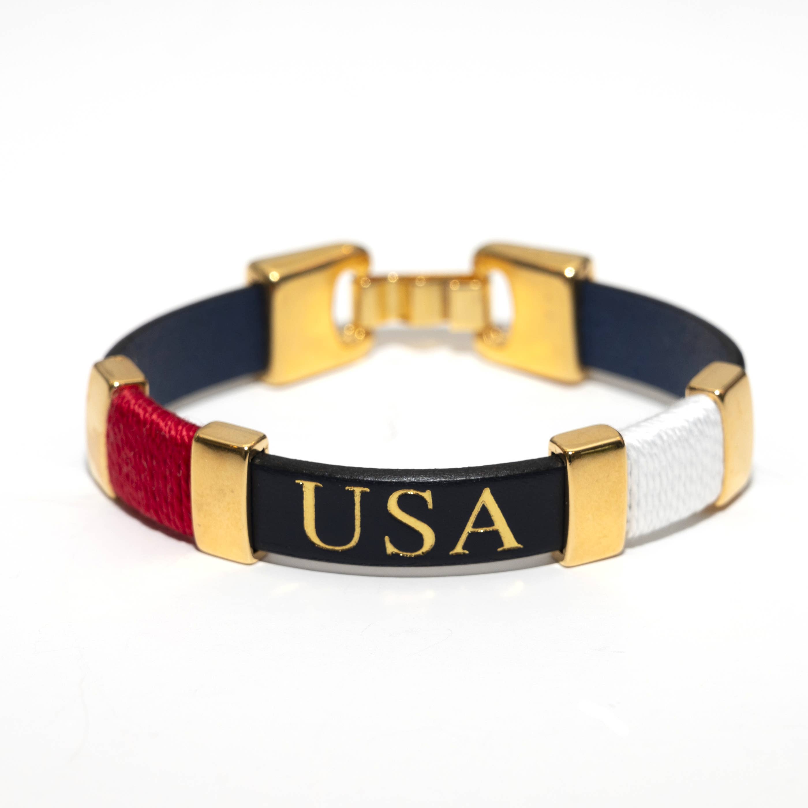 Essex - Navy/Red/White/Gold - Patriotic Americana Bracelet