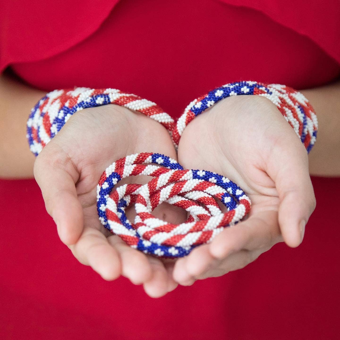 Patriotic Jewelry Roll-On® Bracelets - Stars & Stripes