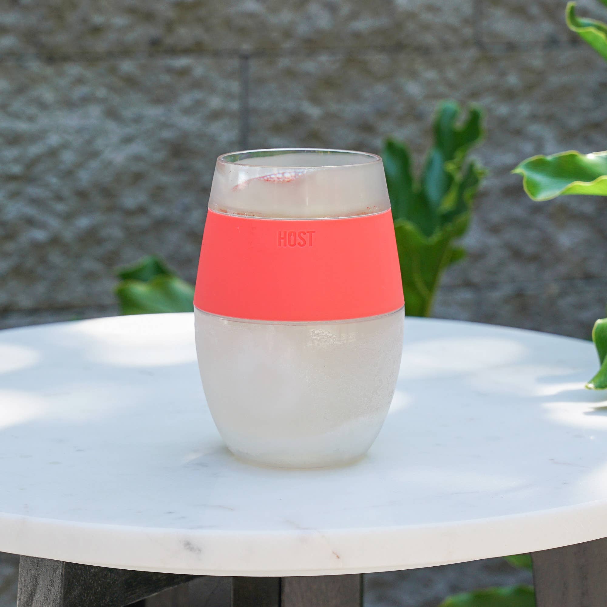 Wine FREEZE™ Cooling Cup Insulated with Cooling Gel in Coral